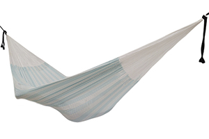 Cielo Hammocks Crochet Hammock XL White & Sky Blue