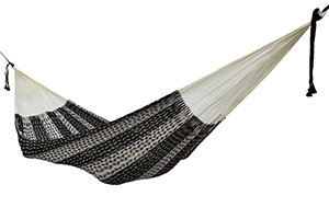 Cielo Hammocks Ideal Black & Ecru Large, cotton made