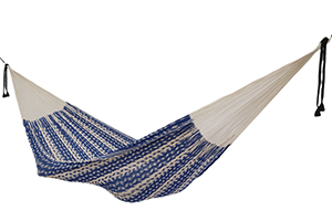 Cielo Hammocks Ideal Blue & Ecru Large, cotton made