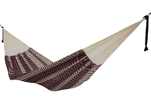 Cielo Hammocks Ideal Burgundy & Ecru Large, cotton made