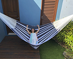 Cielo Hammocks Crochet Hammock XL Black & White