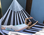 Cielo Hammocks Crochet Hammock XL Black & White