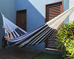 Cielo Hammocks Crochet Hammock XL Black & White