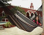 Cielo Hammocks Ideal Black & Ecru Large, cotton made